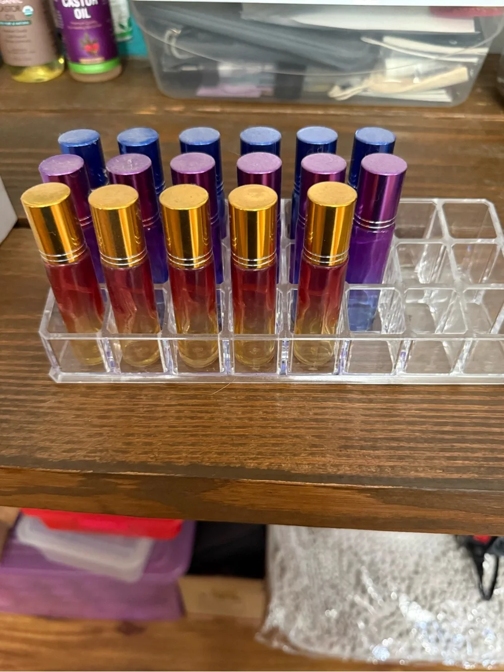 Gradient Glass Roller Bottles - and storage container